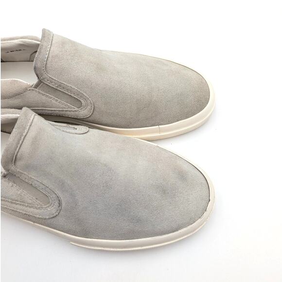 Vince Fairfax Suede Slip-On Sneaker Shoes Round Toe Men's Smoke Size US8M EU41 - Picture 11 of 12